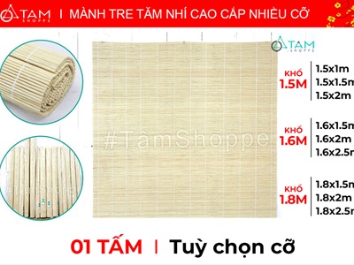 Mành tre tăm nhí cao cấp nhiều cỡ PKT-TET-11